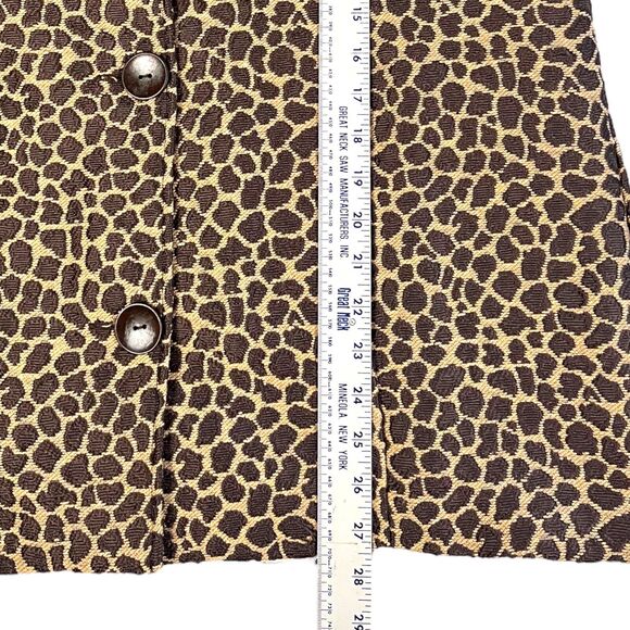 VINTAGE 90’s Size Large Leopard Print Coat Glam Maximalist Retro Moka Sport - Picture 4 of 8